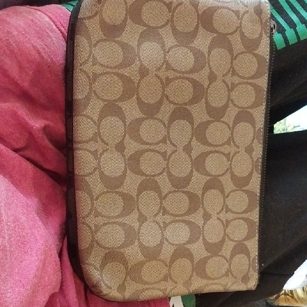 Brown Signature Pattern Laptop Case